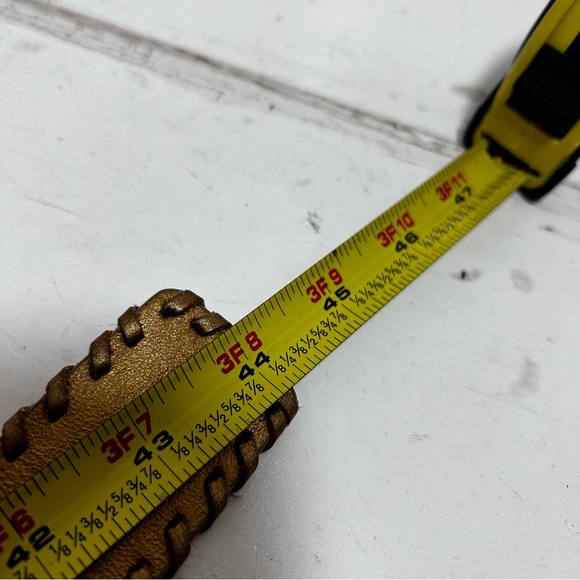 Michael Kors Gold Genuine Leather Silver Buckle belt Studded with key ring - Picture 12 of 12